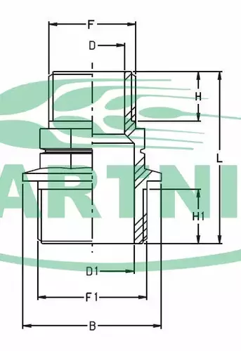 Nypel 1/2'' x 1'' AG 2402042 N 2