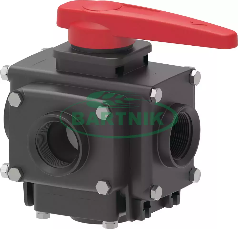 Zawór kulowy 5 drożny 2" 1