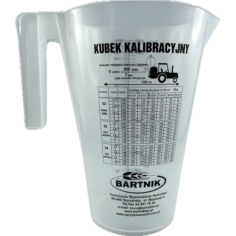 Kubek kalibracyjny 2000ml z logo SP 1