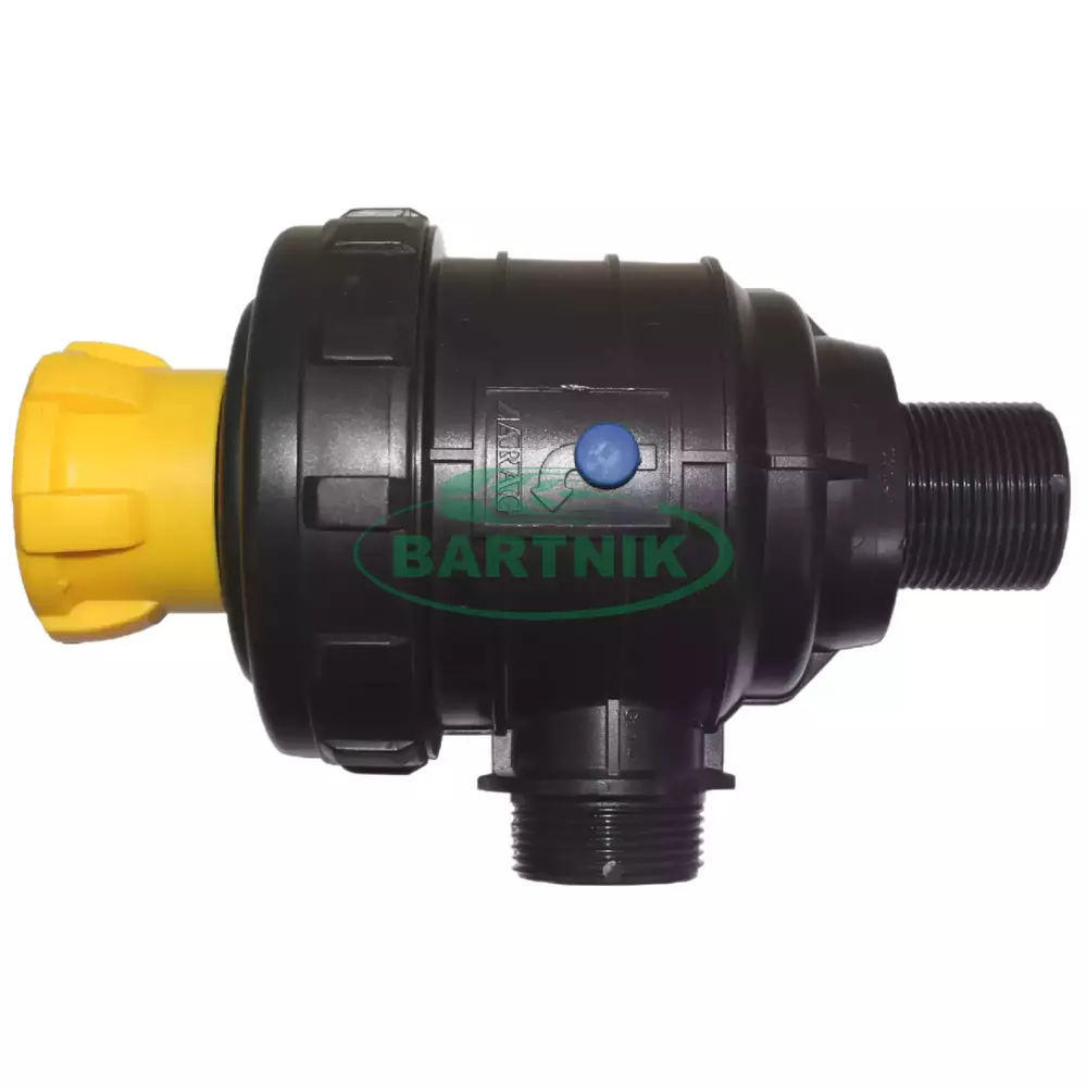 Filtr ssący 1 1/4" z zaworem 60l/min 50 mesh 1
