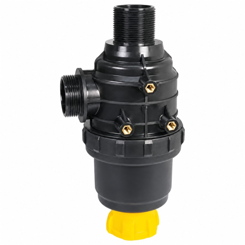Filtr ssący 1 1/2" z zaworem 100-160l/min 50 mesh 1