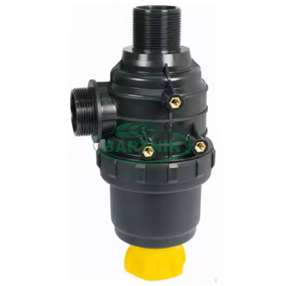 Filtr ssący 1 1/2" z zaworem 100-160l/min 50 mesh 1