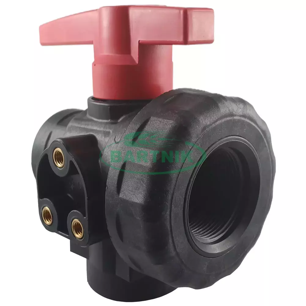 Zawór kulowy 3 drożny 1 1/2" typ H 1