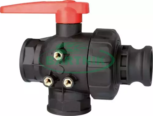 Zawór kulowy 3 drożny 2" - 2" camlock M 1