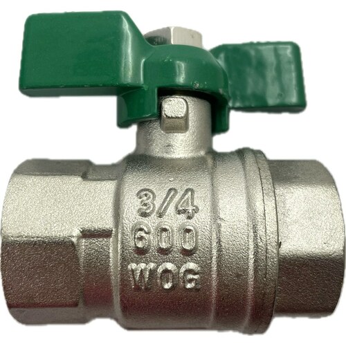 Zawór kulowy motylkowy 3/4" IG 1
