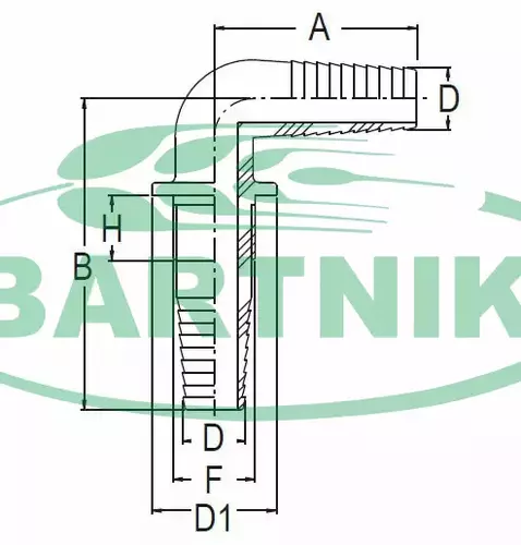 Złączka 90° 1/2" x 15 118215 1