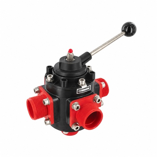 Zawór kulowy 5 drożny 1 1/2" AG 1