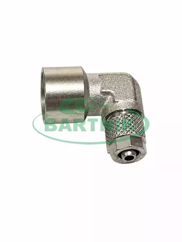 Złączka stalowa 90° fi 6 mm x 1/4" 1